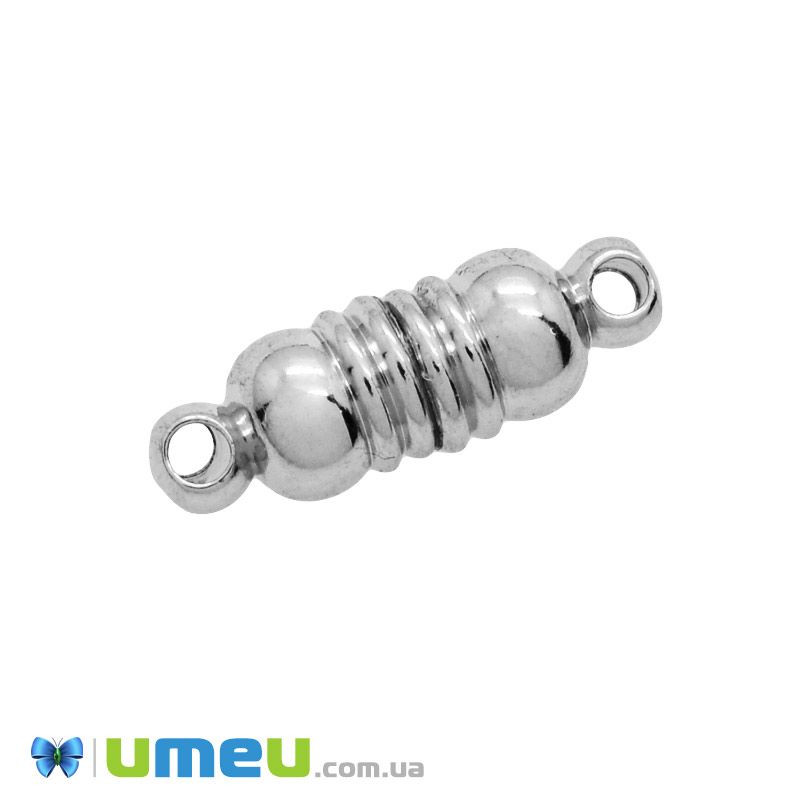 Замок магнітний, 13х4 мм, Темне срібло (ZAM-048727)