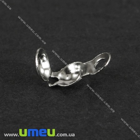 Каллоты, 8х4 мм, Темное серебро (ZAG-000347)