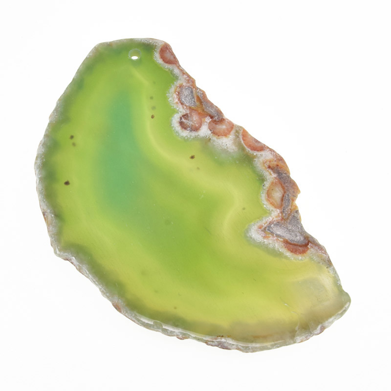 Зріз Агату, Зелений, 75х48 мм (POD-009306)