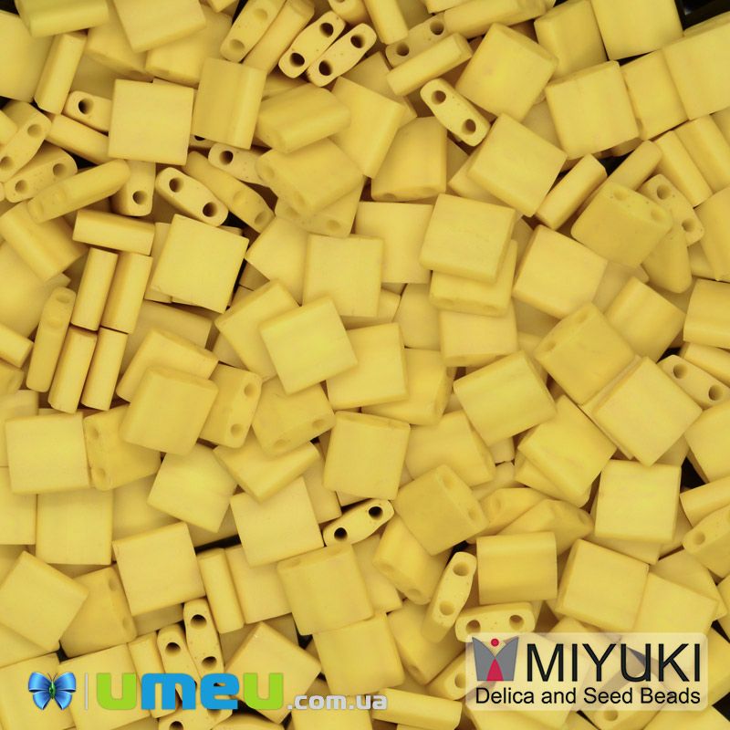 Бісер японський Miyuki TILA №2311, 5х5 мм, Жовтий матовий (BIS-046060)