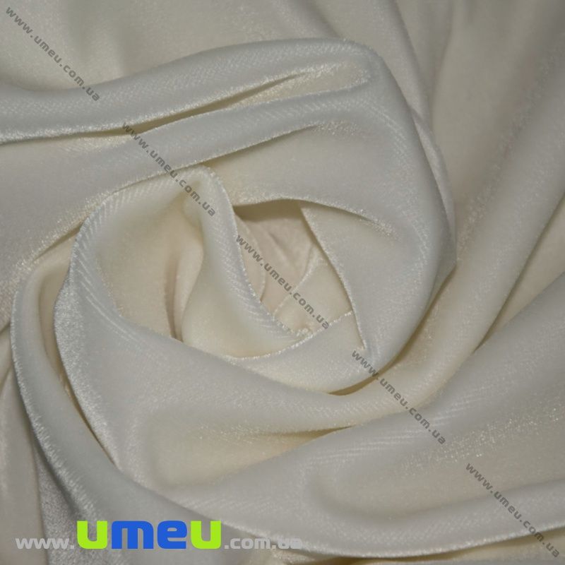 Оксамит французький шовковий, Ширина 20 см, Молочний (TKN-036623)