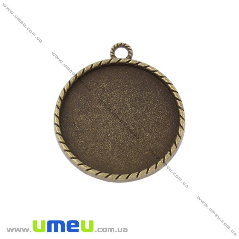 Основа кругла, 38х34 мм, 30 мм, Антична бронза (OSN-020027)
