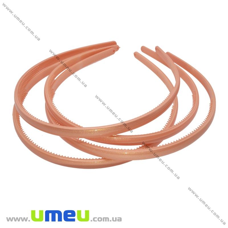 Обруч пластиковий перламутровий, 7,5 мм, Помаранчевий (OSN-020808)