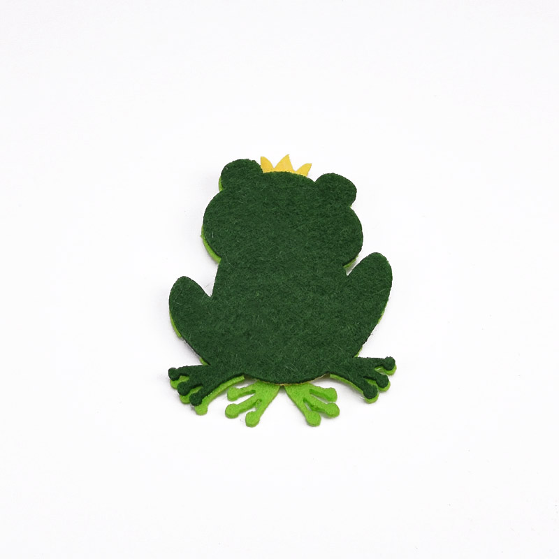 Декоративний виріб із фетру Царівна-Жабка, 7х5 см, Зелена (FLT-056516)