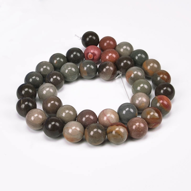 Намистини Яшма Пікассо, Натур. камінь, 10,5 мм, Круглі (BUS-051653)