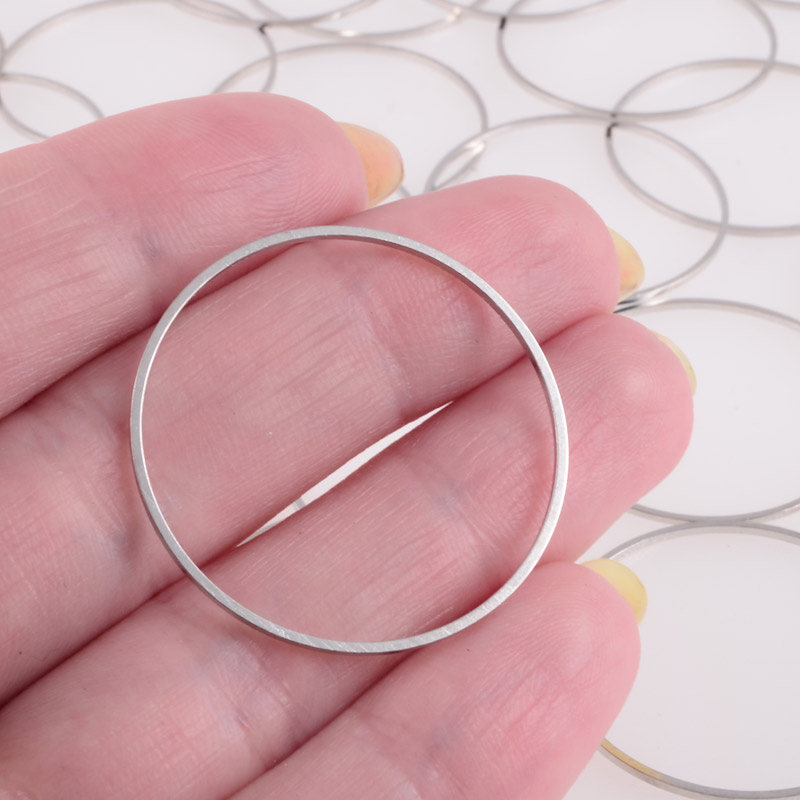 Кільце декоративне, 30 мм, Темне срібло (PIN-055718)