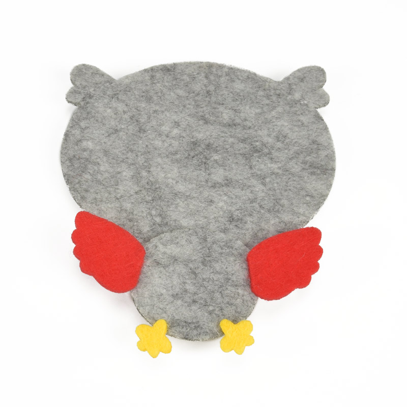 Декоративний виріб з фетру Совеня з сердечком , 10х8,5 см (FLT-056672)