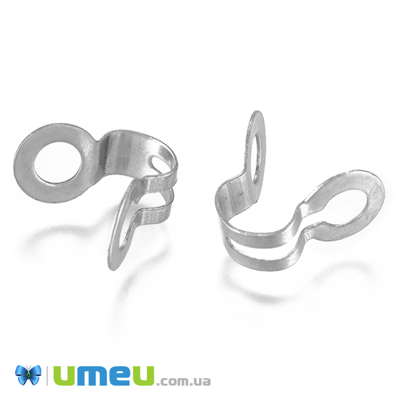 Затискач з нержавіючої сталі, 11х6, 5мм, Темне срібло (STL-043210)