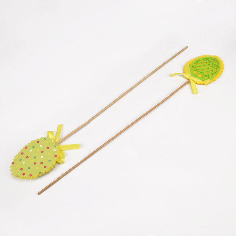 Декоративний виріб з фетру топер "Мереживне яйце", 7х5 см, Зеленый (FLT-057133)