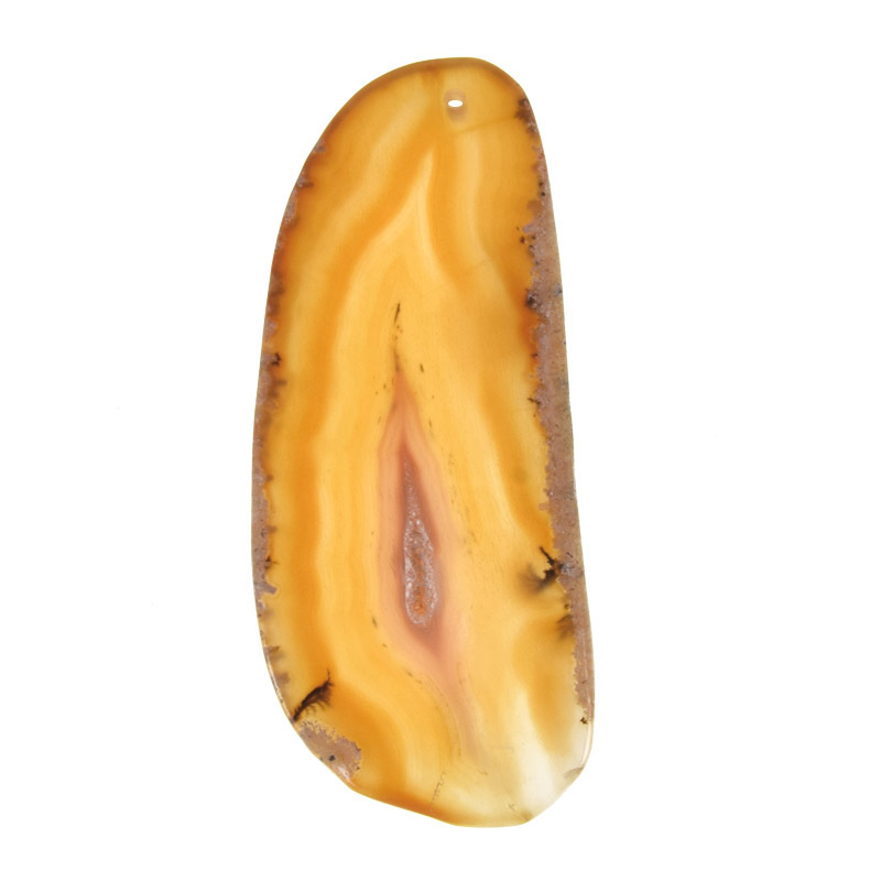 Зріз Агата, Коричневий, 81х34 мм (POD-020221)