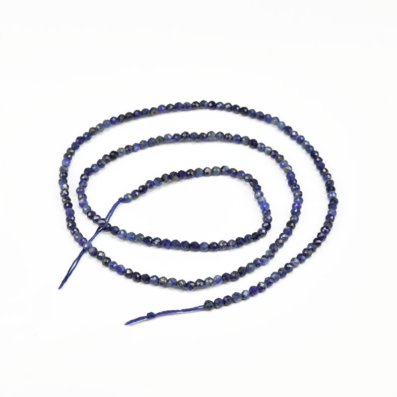 Намистини Ляпіс Лазуріт, Натур. камінь, 2 мм, Круглі грановані (BUS-051834)