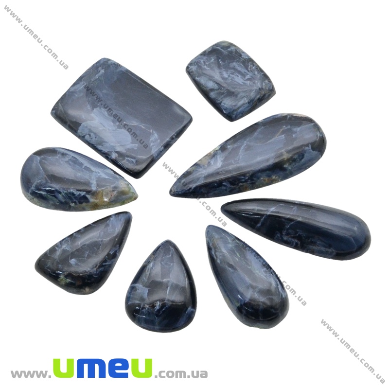 Кабошон нат. камінь Петерс, Крапля, 23х12,4 мм (KAB-036139)