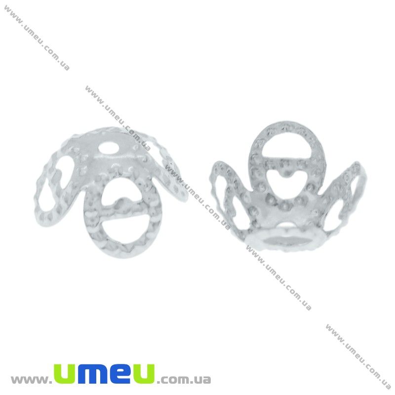 Обниматели, Светлое серебро, 8х5 мм (OBN-020338)