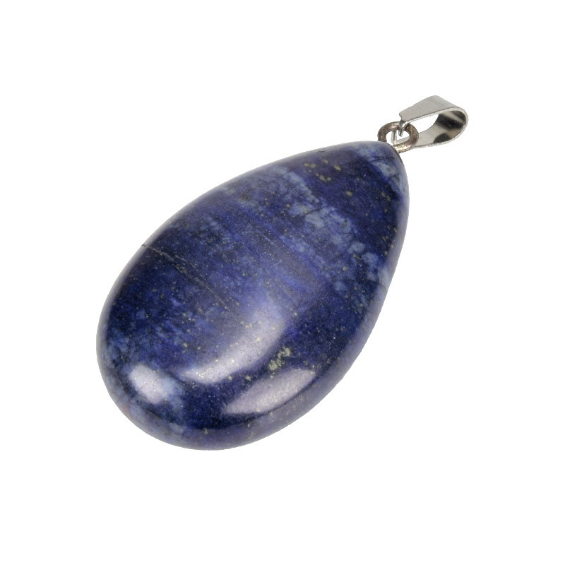 Подвеска Капля, Натур. камень Ляпис Лазурит, 44х24х12 мм (POD-054374)