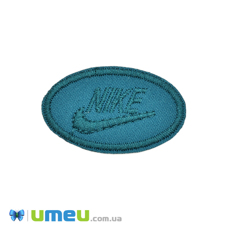 Термоаплікація Nike, 5х3 см, Бірюзова (APL-042558)