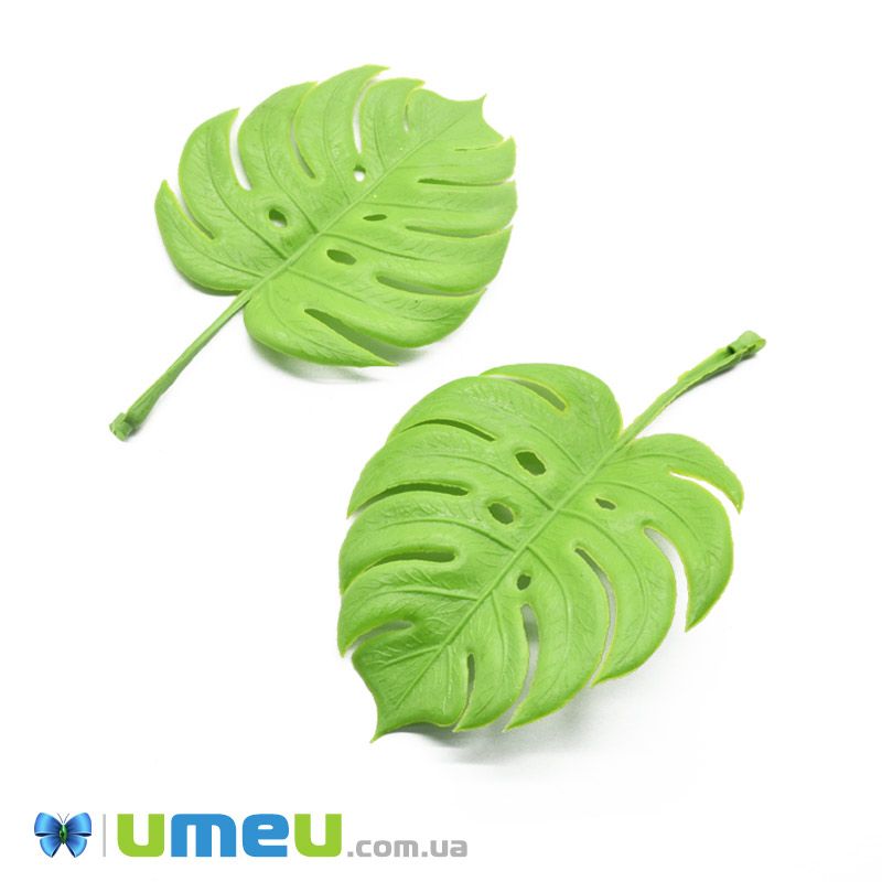 Лист монстери, 13х7,5 см, Салатовий (DIF-047714)