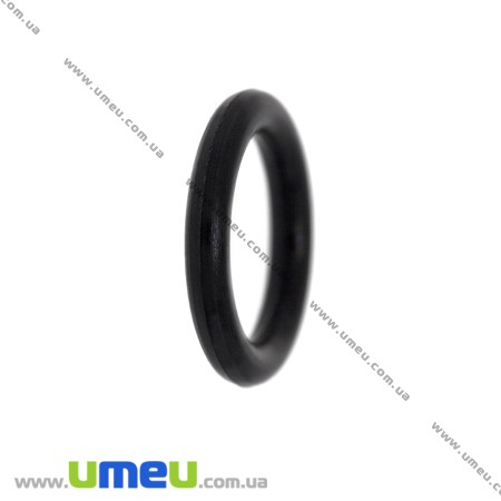 Резиновое колечко-стоппер для браслета Regaliz, 12 мм, Черное (BUS-009860)