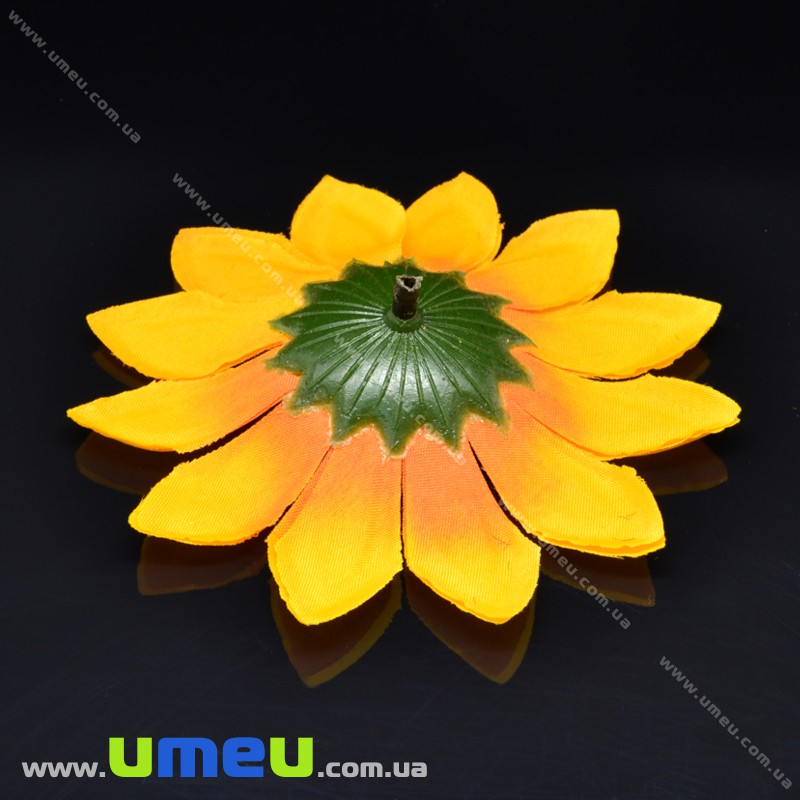 Подсолнух тканевый большой (головка), 100 мм, Желтый (DIF-019853)