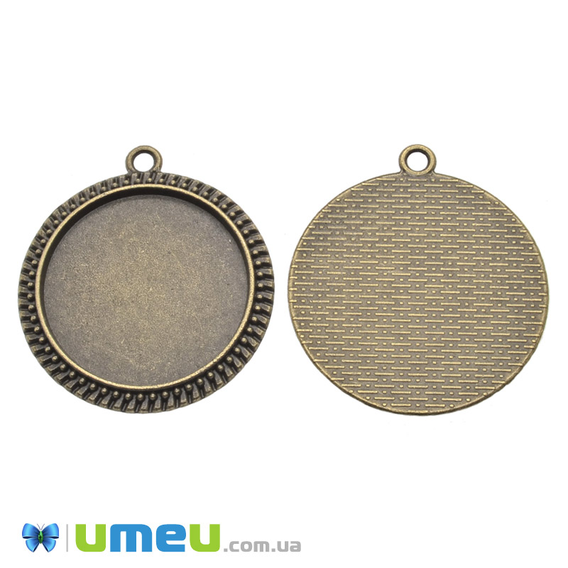 Основа кругла, 43х38 мм, 30 мм, Антична бронза (OSN-049437)