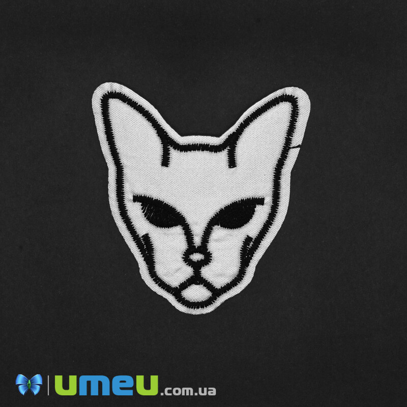 Термоаплікація Кот, 6х5,5 см, Світловідбиваюча (APL-042571)