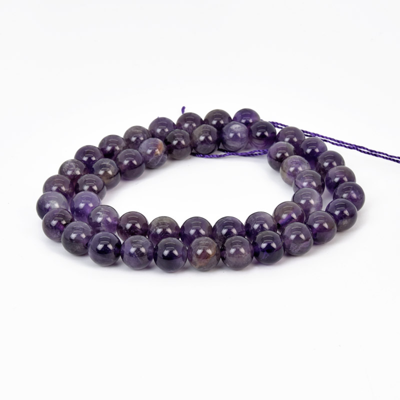 Намистини Аметист, Натур. камінь, 8,5 мм, Круглі (BUS-057990)