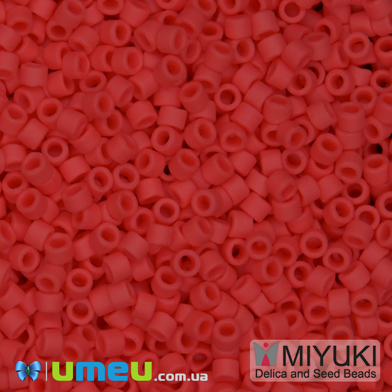 Бісер японський Miyuki Delica 11/0 DB757, Червоний матовий (BIS-045317)