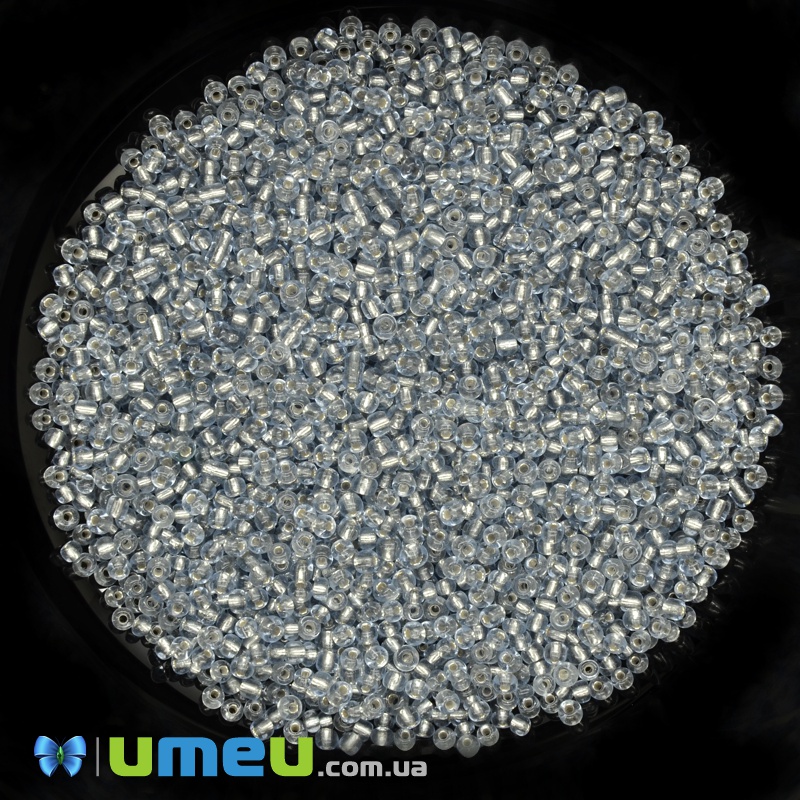 Бісер китайський дрібний, 12/0, Сірий блискучий, 2 мм (BIS-037700)