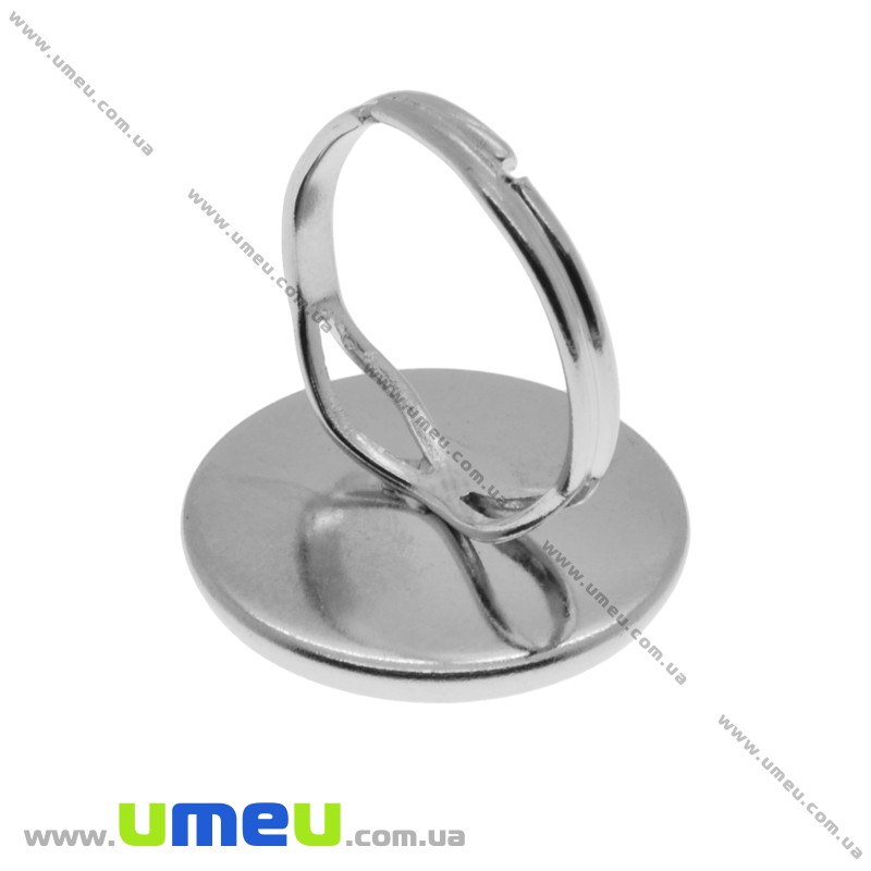 Кільце під кабошон 20 мм, Темне срібло (OSN-018698)