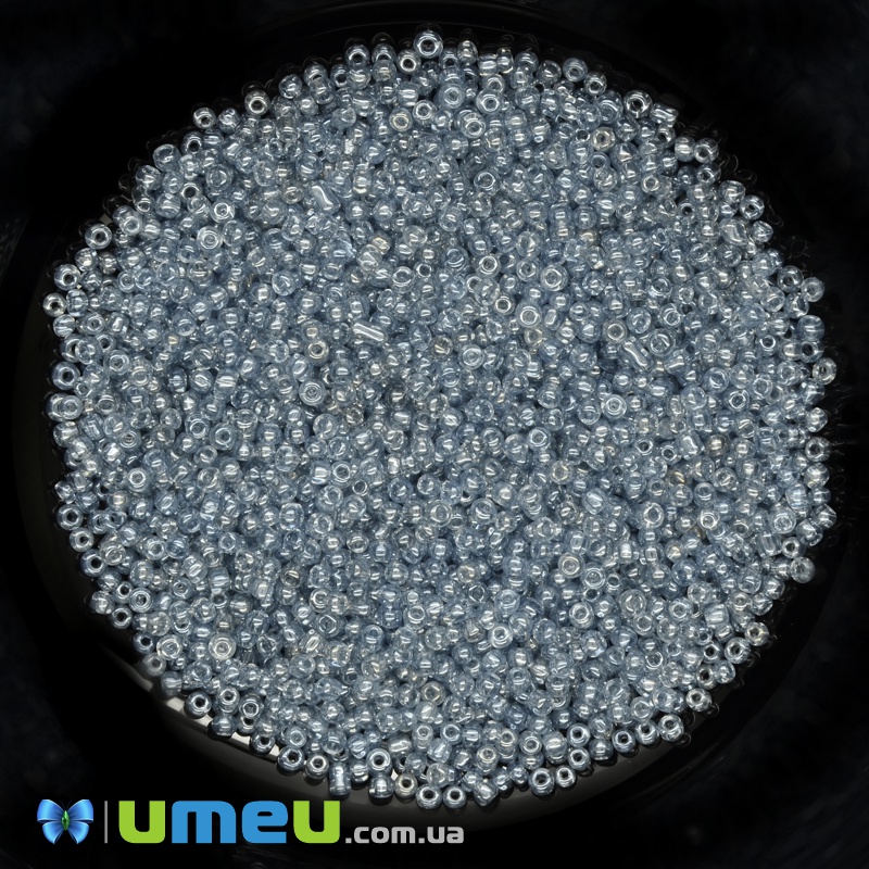 Бісер китайський дрібний, 12/0, Сірий глазурований, 2 мм (BIS-037699)