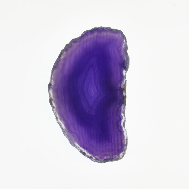 Зріз Агата без отвору, Фіолетовий, 73х38 мм (POD-020204)