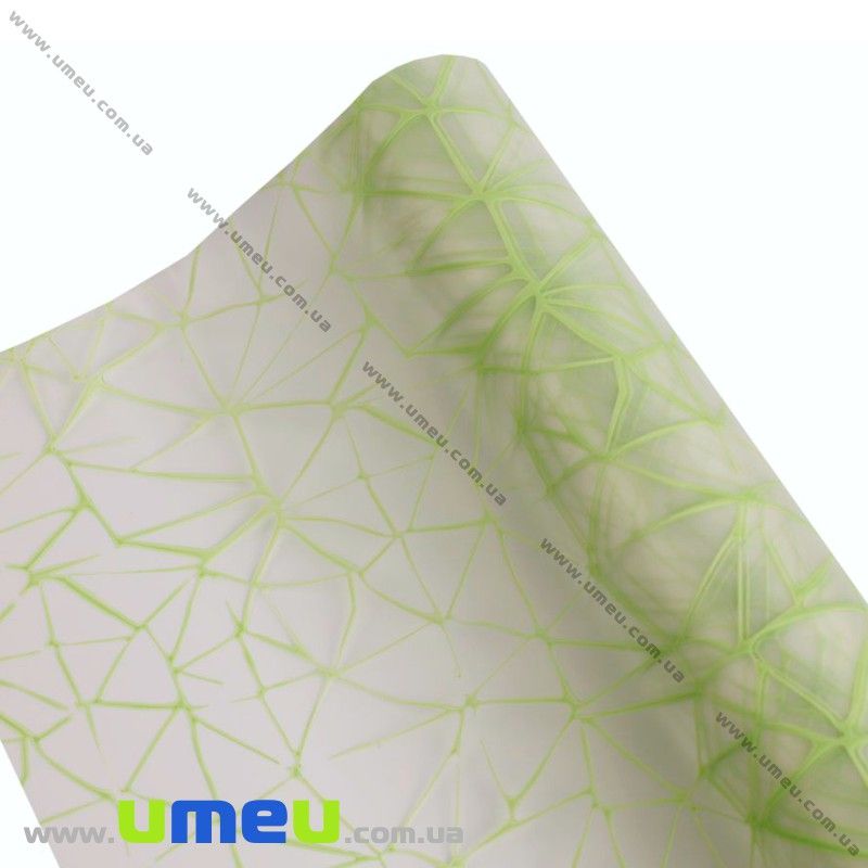 Пакувальна плівка матова Павутинка, Зелена, 68х100 см (UPK-030252)