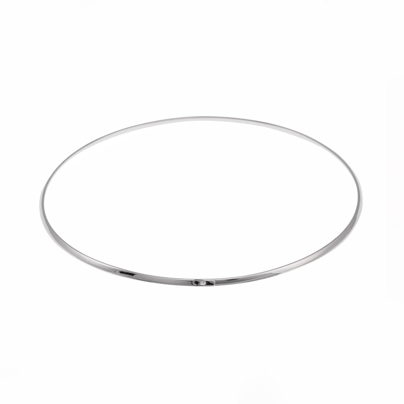 Основа металева для кольє, 13 см, Світле срібло (OSN-056079)