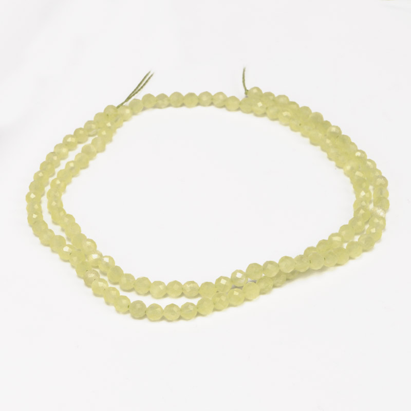 Бусины Кошачий глаз, Синт. камень, 3 мм, Салатовые, Круглые граненые (BUS-054291)