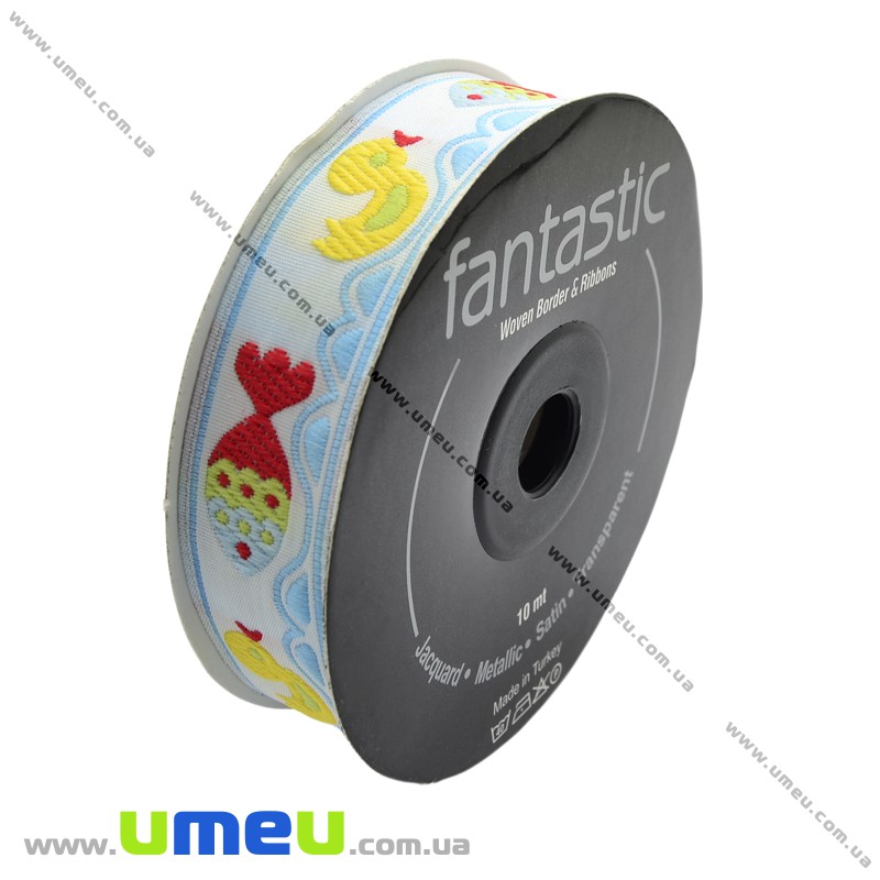 Тасьма Fantastic качечки, 20 мм, Блакитна (LEN-010939)