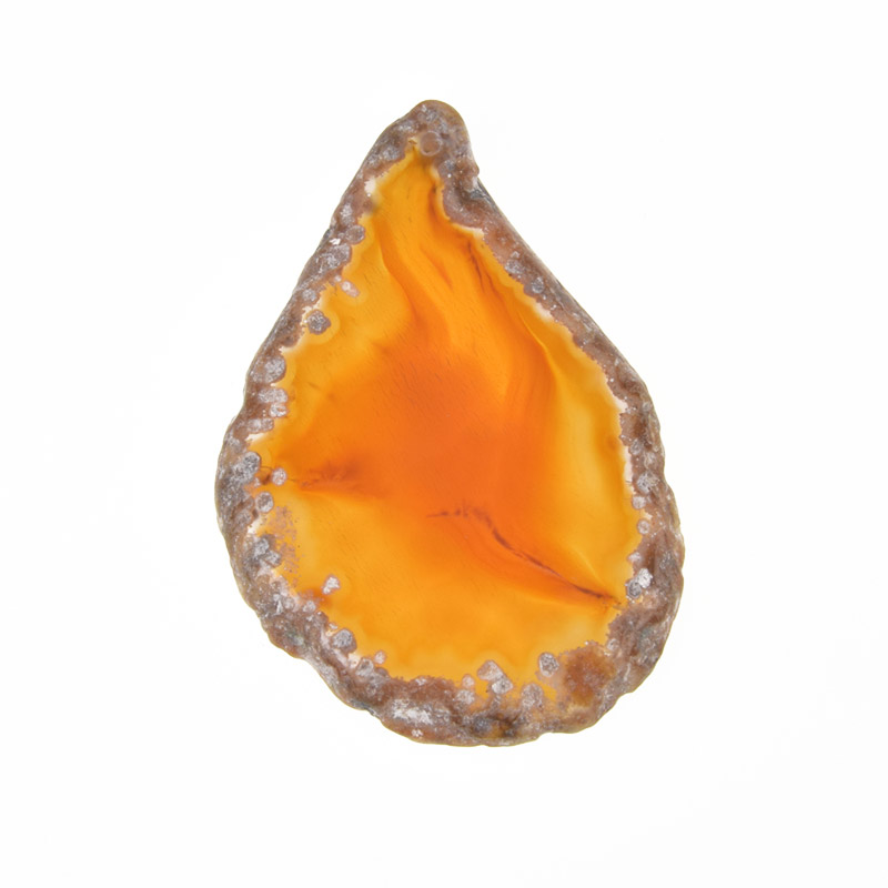 Зріз Агата, Червоно-коричневий, 68х45 мм (POD-032445)