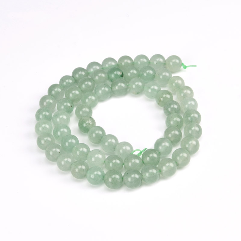 Намистини Авантюрін зелений, Натур. камінь, 6,5 мм, Круглі (BUS-051726)