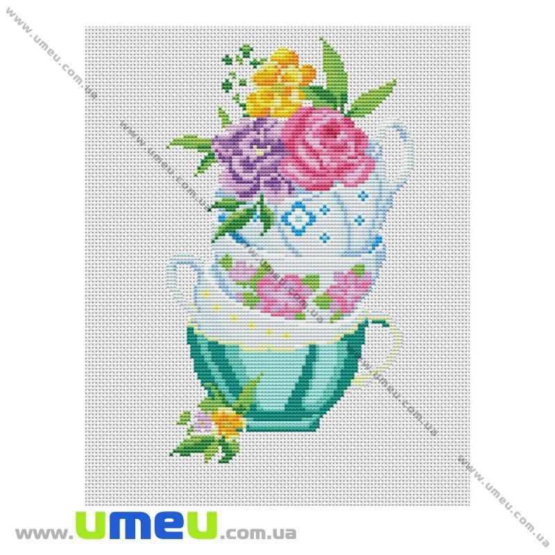 Набір для вишивання нитками VDV, Квіткове чаювання М-883, 23х14 см (SXM-032065)