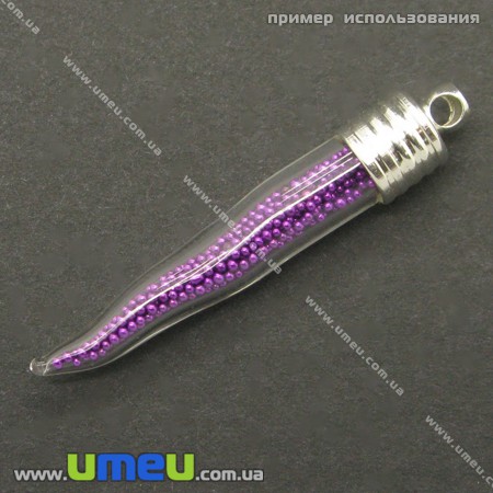 Скляна баночка з гвинтом Хрест, Прозора, 31х19 мм (DIF-006717)