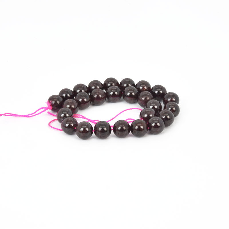 Намистини Гранат, Натур. камінь, 8 мм, Круглі, 19 см (BUS-058083)