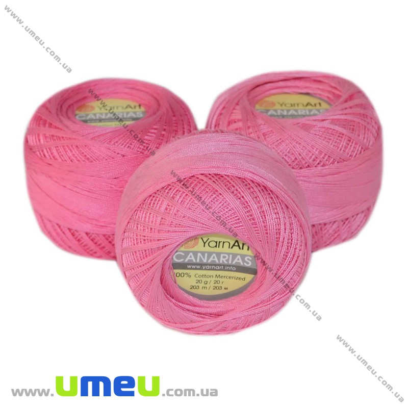 Пряжа YarnArt Canarias 20 г, 203 м, Рожева 5001 (YAR-022937)