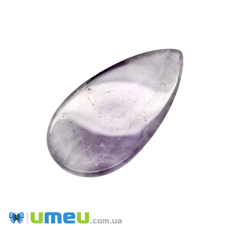 Кабошон нат. камень Аметист (2 сорт), Капля, 27,7х15,1 мм (KAB-050668)