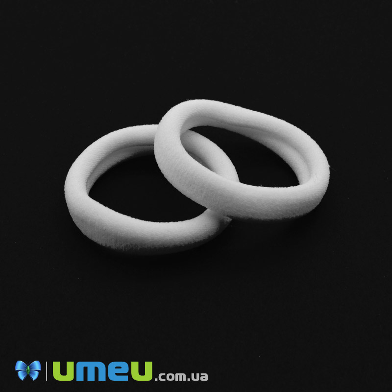 Резинка для волосся мікрофібра, 55 мм, Біла (OSN-041689)