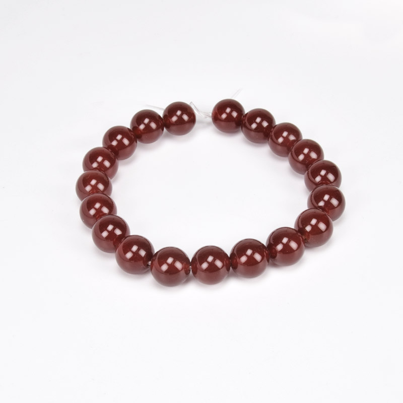 Намистини Сердолік, Натур. камінь, 10 мм, Круглі, 19 см (BUS-049742)