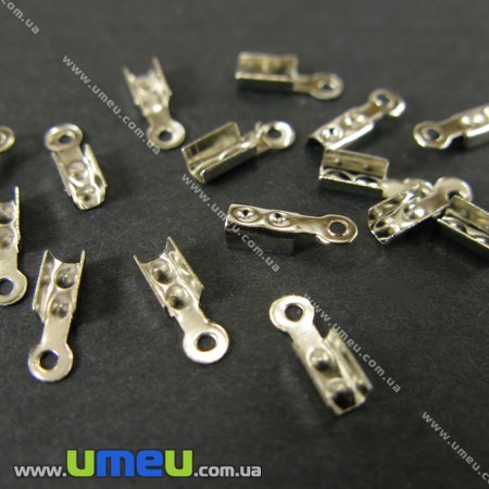 Затискачі, 8х2 мм, Темне срібло (ZAG-000350)