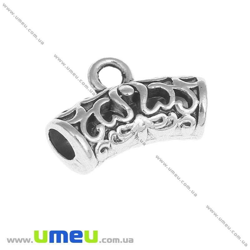 Основа для кулона Бейл, 14х9х5 мм, Античное серебро (OSN-020234)