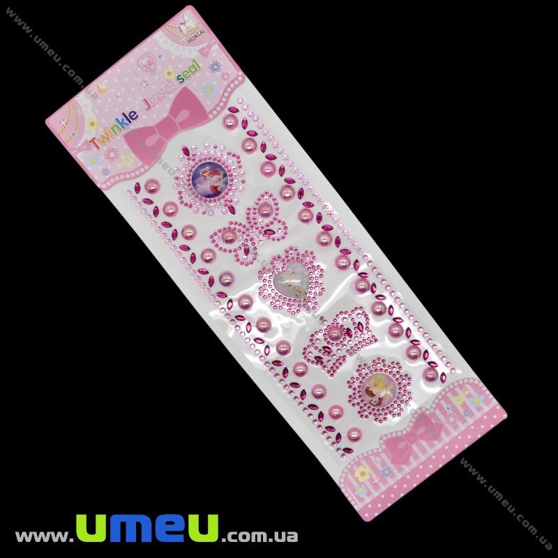 Декоративні елементи на клейовий основі, Рожеві (DIF-027028)