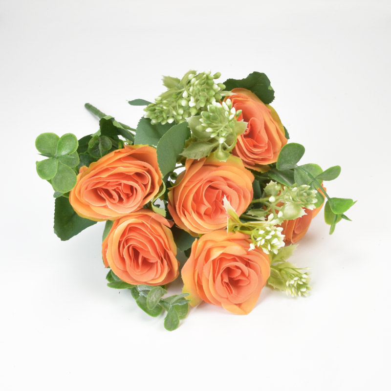 Букет троянд з добавками евкаліпта, 30 см, Помаранчевий (DIF-057646)