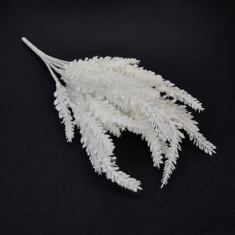 Ветка лаванды с присыпкой, 37 см, Белая (DIF-057783)