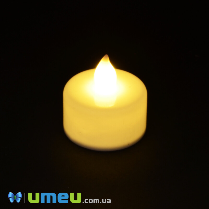 LED свічка чайна, 38х38 мм, Жовта (DEC-042893)