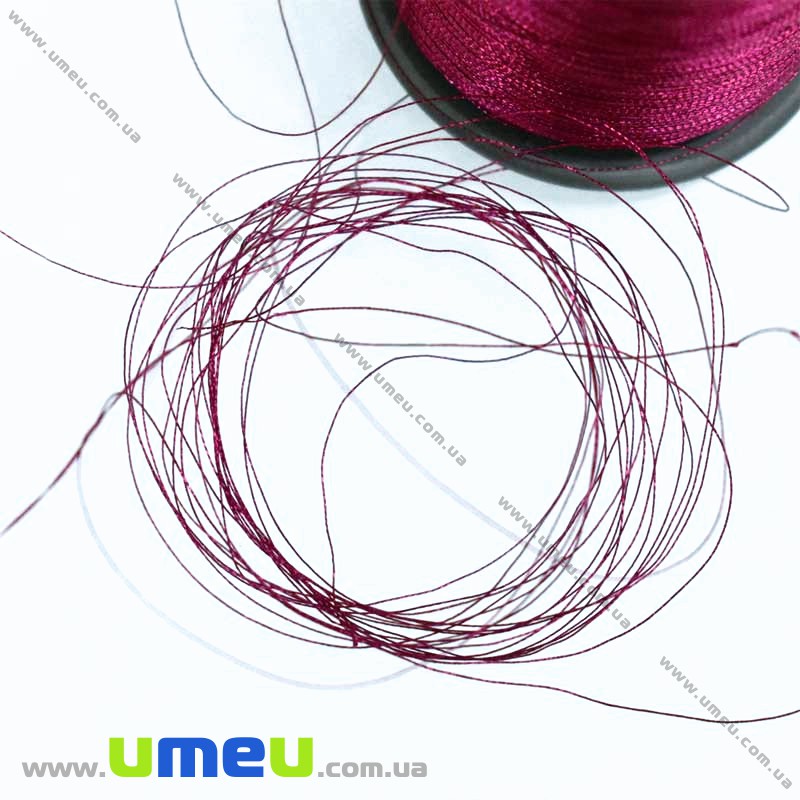 Нитки металізовані 0,1 мм, Малинова (KNT-028182)